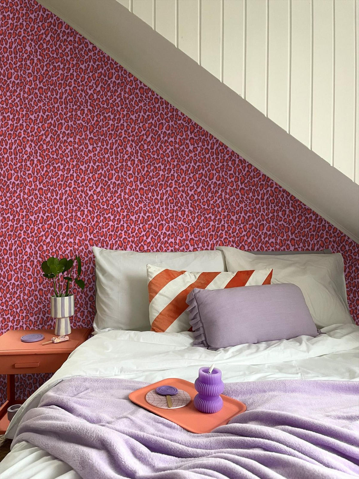 TAPETE Leopardenmuster 50 x 900 cm - Pink, Papier (50/0.1cm) - ESTAhome