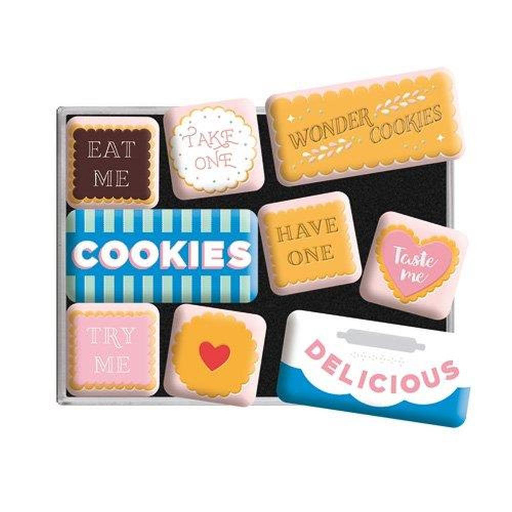 MAGNETSET 9-teilig Home & Country Wonder Cookies - Multicolor, Metall (9/7/2cm) - Nostalgic-Art