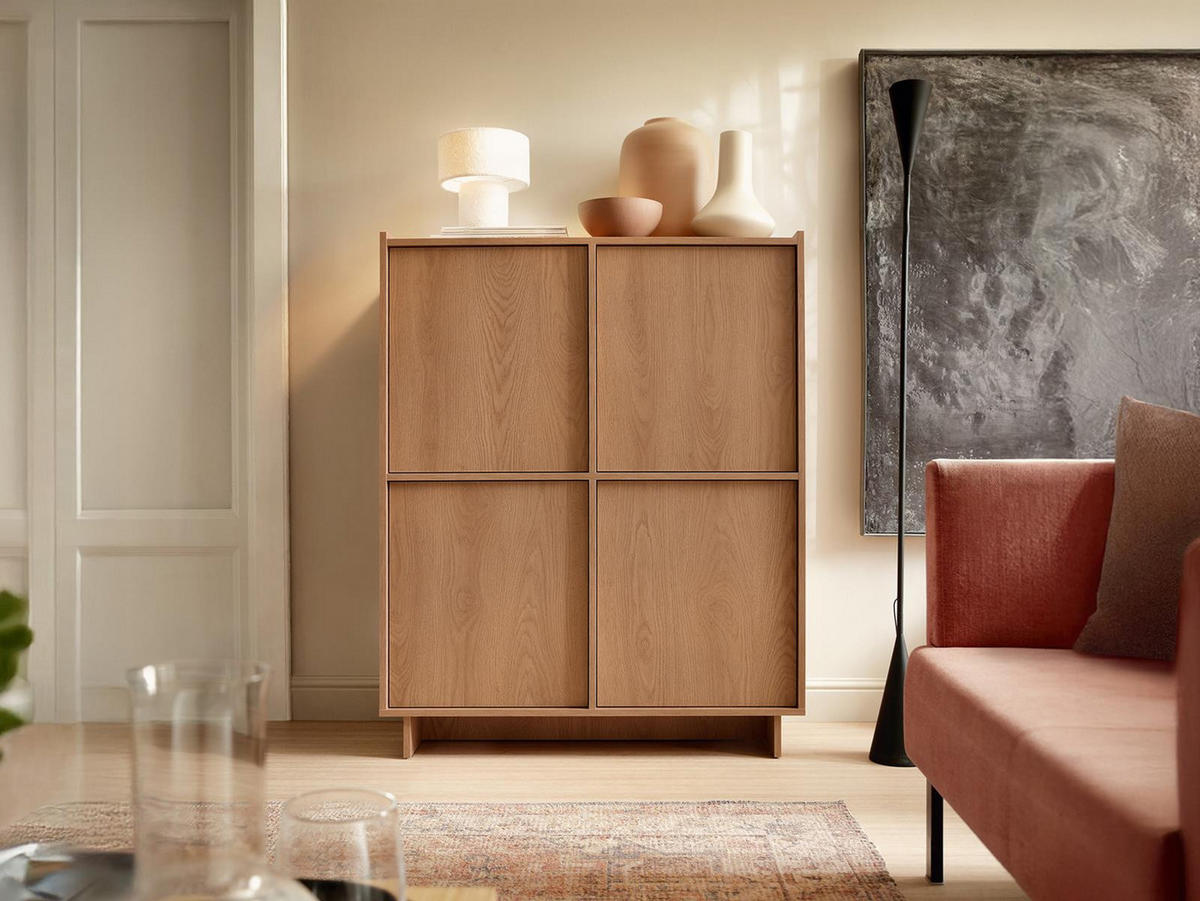 KOMMODE KELLOS eiche karmel - Eichefarben, Holzwerkstoff (98/124/39cm) - Compleo24