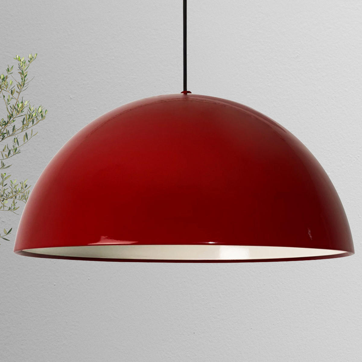 PENDELLEUCHTE Lipeo 40/23 - Rot, Metall (23/40/23cm) - Bamyum