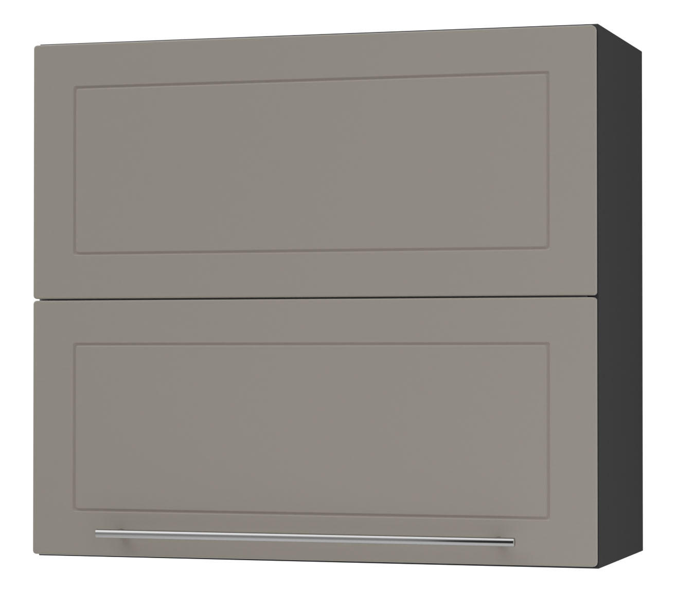 KÜCHENHÄNGESCHRANK Kvantum W8B/80 Beige Matt / Schwarz Matt 80 / 32,5 / 72cm - Beige/Schwarz, Holz/Holzwerkstoff (80/72/32.5cm) - Feldmann-Wohnen