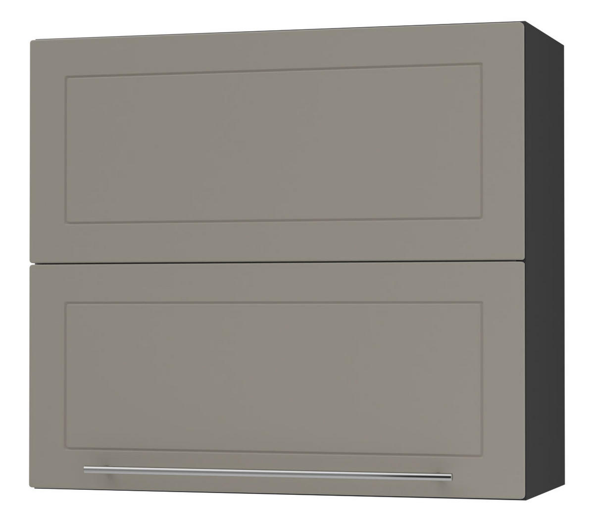 KÜCHENHÄNGESCHRANK Kvantum W8B/80 Beige Matt / Schwarz Matt 80 / 32,5 / 72cm - Beige/Schwarz, Holz/Holzwerkstoff (80/72/32.5cm) - Feldmann-Wohnen