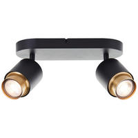 LED SPOT Covelo Sand Schwarz/matt gold 10/34,8/15,6 cm - Multicolor, Kunststoff (5cm) - Brilliant
