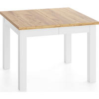 ESSTISCH Toren Weiß ausziehbar verlängerbar quadratisch, Eiche Braun 100-300/100/76.5 cm - Eiche Wotan/Weiß, Holz/Holzwerkstoff (100/100/77cm) - WFL GROUP