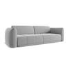4-SITZER-SOFA Samt Stoff Grau - Schwarz/Grau, Kunststoff/Textil (250/74/105cm) - Makamii