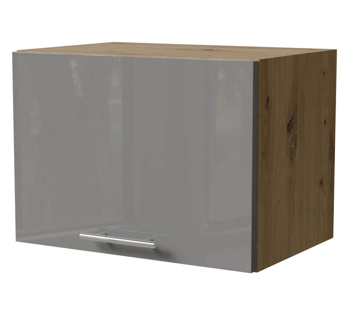 KLAPPHÄNGESCHRANK Essen W4B/50 Grau Hochglanz / Eiche Artisan Matt 50 / 32,5 / 36cm - Eiche Artisan/Grau, Holz/Holzwerkstoff (50/36/32.5cm) - Feldmann-Wohnen