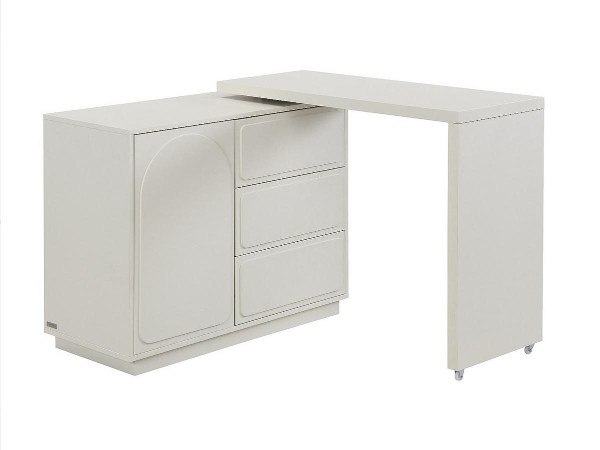 SCHMINKTISCH - 98 cm, 168 cm x 40 cm - holz - beige Velanto - Beige, Holz (98/78.5/40cm) - Vente-Unique