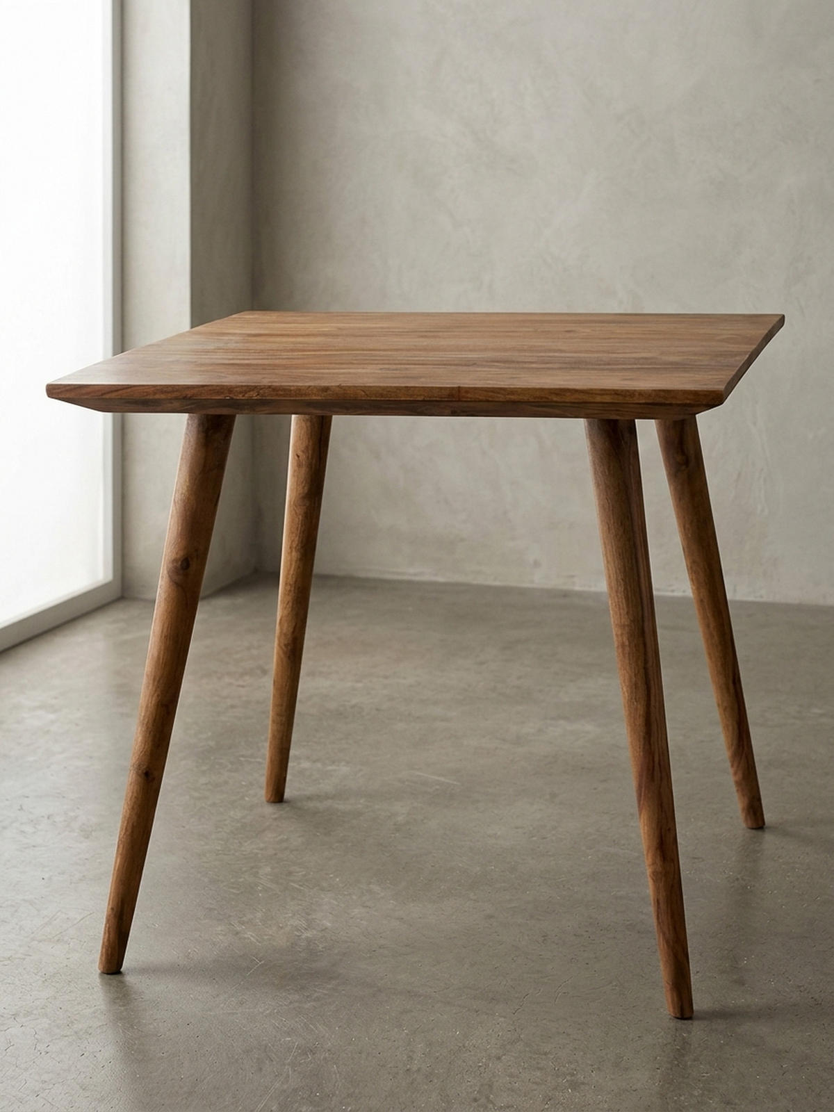 ESSZIMMERTISCH – Massivholz Braun 80x80x76 cm Retro Landhausstil - Braun, Holz (80/80/76cm) - KADIMA DESIGN