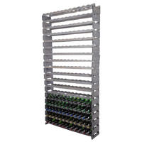 WEINREGAL VINOTECA FLEX PRO HxBxT 247x123x28cm 216 Flaschen auf 18 Ebenen Grau - Grau, Holz (123/247/28cm) - PROREGAL