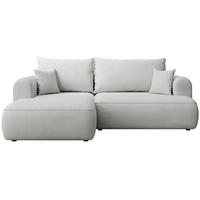 ECKSOFA Ovo Mini Hellgrau links - Hellgrau/Schwarz, Kunststoff/Textil (238/156cm) - Selsey