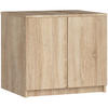 KLEIDERSCHRANK AUFSATZSCHRANK Sonoma-Eiche 60x51x55cm - Sonoma Eiche, Holzwerkstoff (60/55/51cm) - Akord