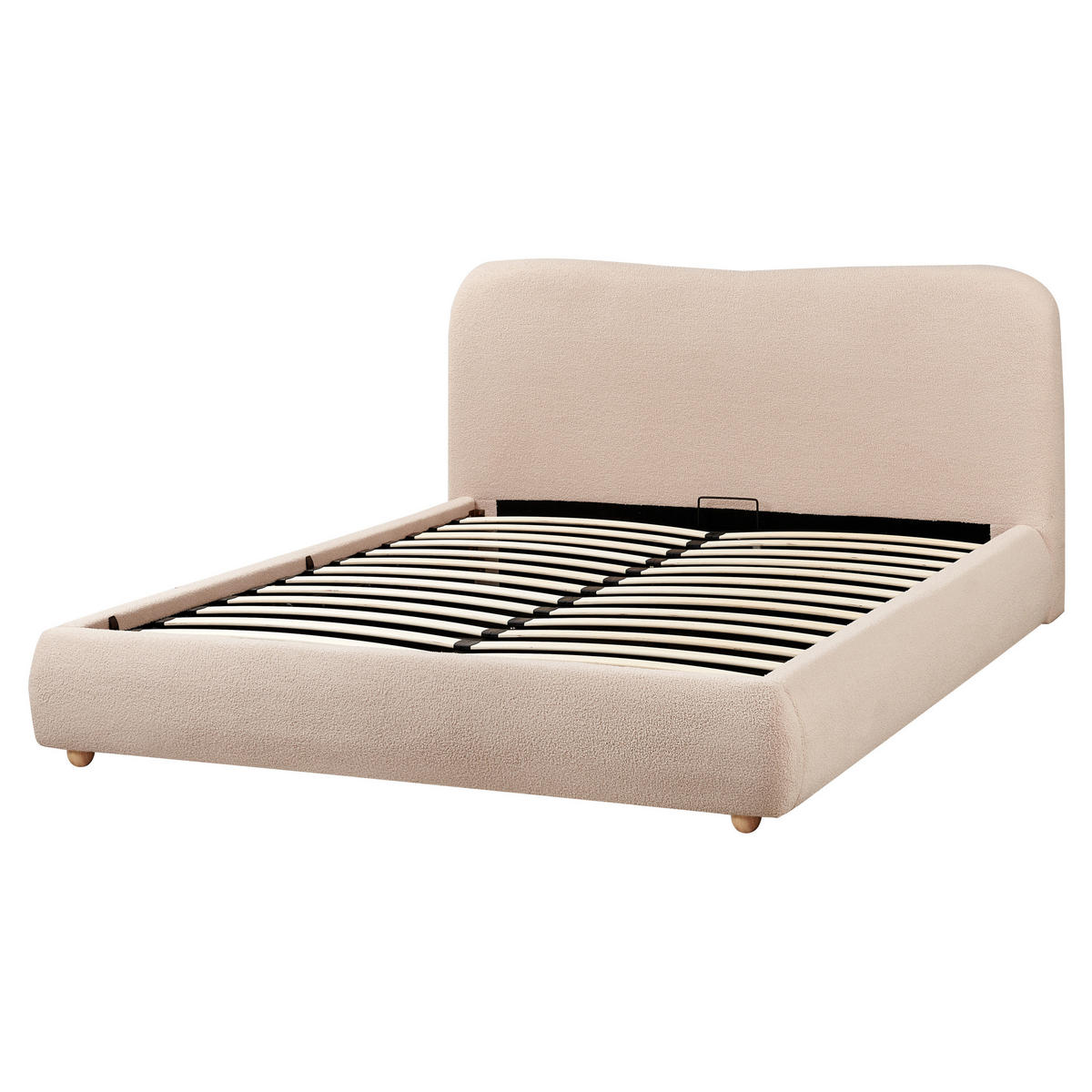 BETT mit Stauraum 160/200 cm Beige Blagnac - Beige, Textil (160/200cm) - Beliani