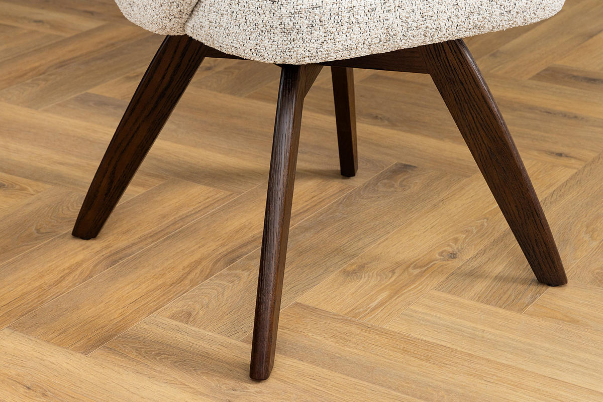 STUHL WALKÜRE Strukturstoff Beige 80 cm - Beige/Braun, Holz/Textil (59/78/59cm) - riess-ambiente
