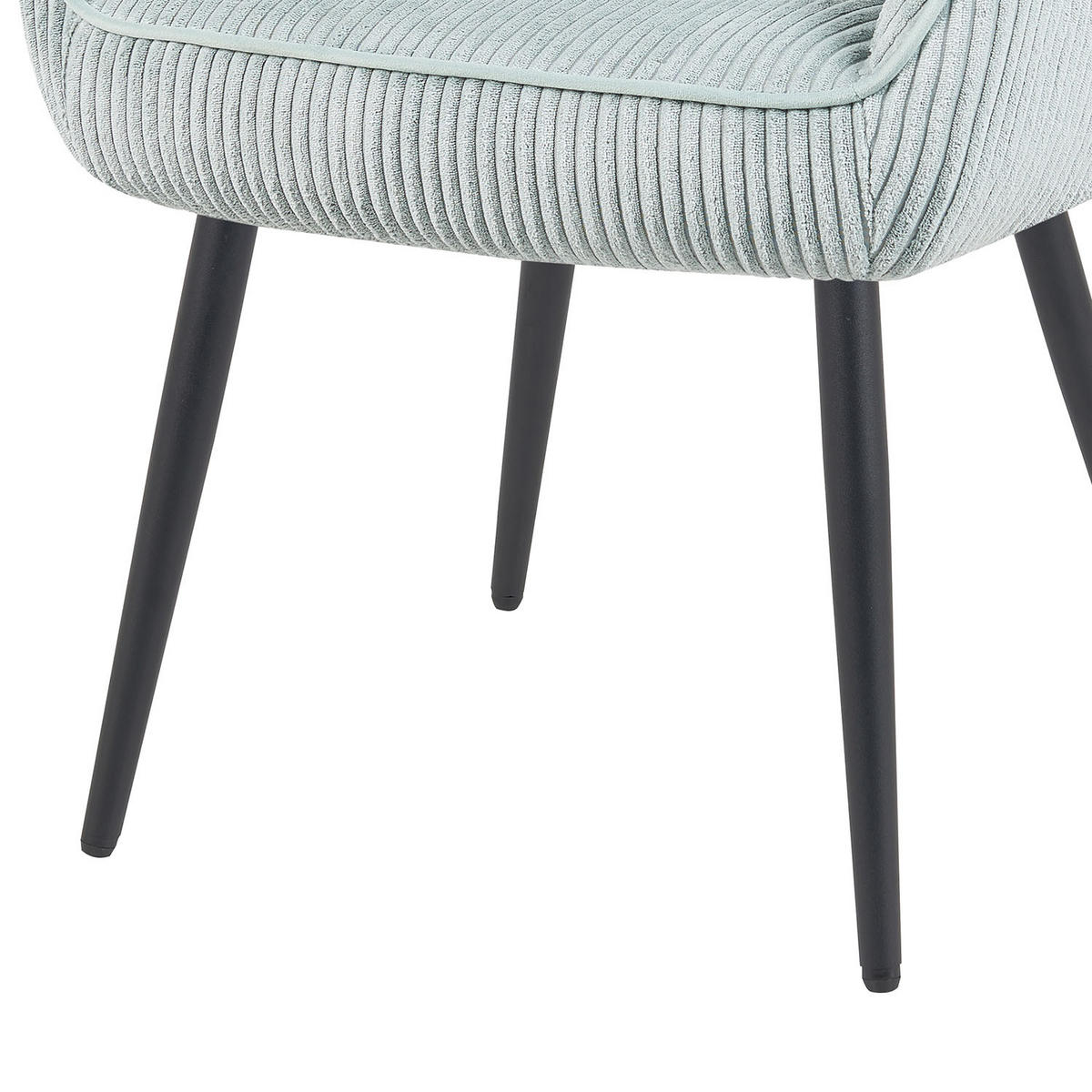 ESSZIMMERSTUHL Mika-Bela - Schwarz/Hellblau, Textil/Metall (60/82/61cm) - DUBI Möbel
