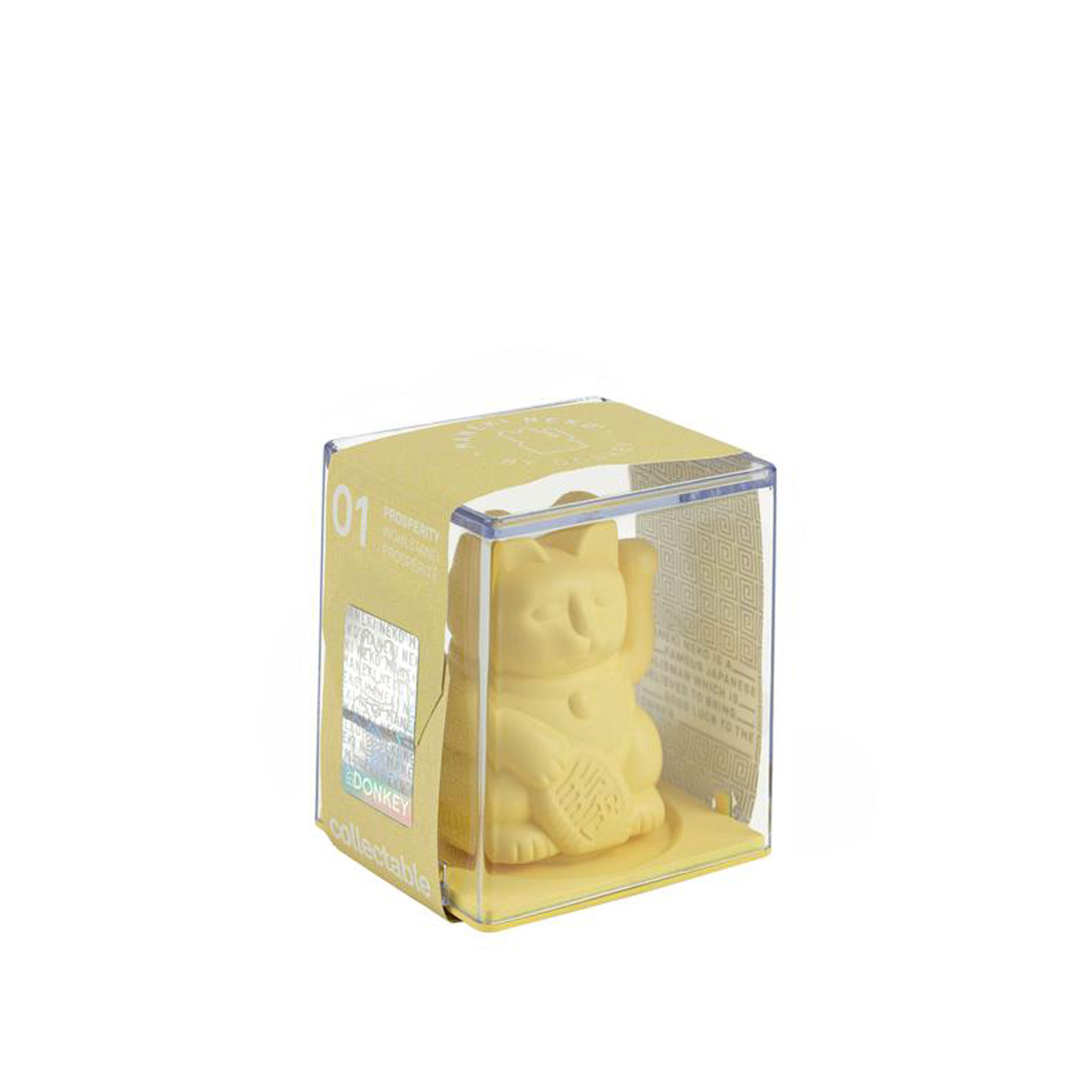 WINKEKATZE Lucky Cat Solar, Kunststoff, Gelb, 6.5 cm - Gelb, Kunststoff (5/6.5/5.5cm) - Donkey Products