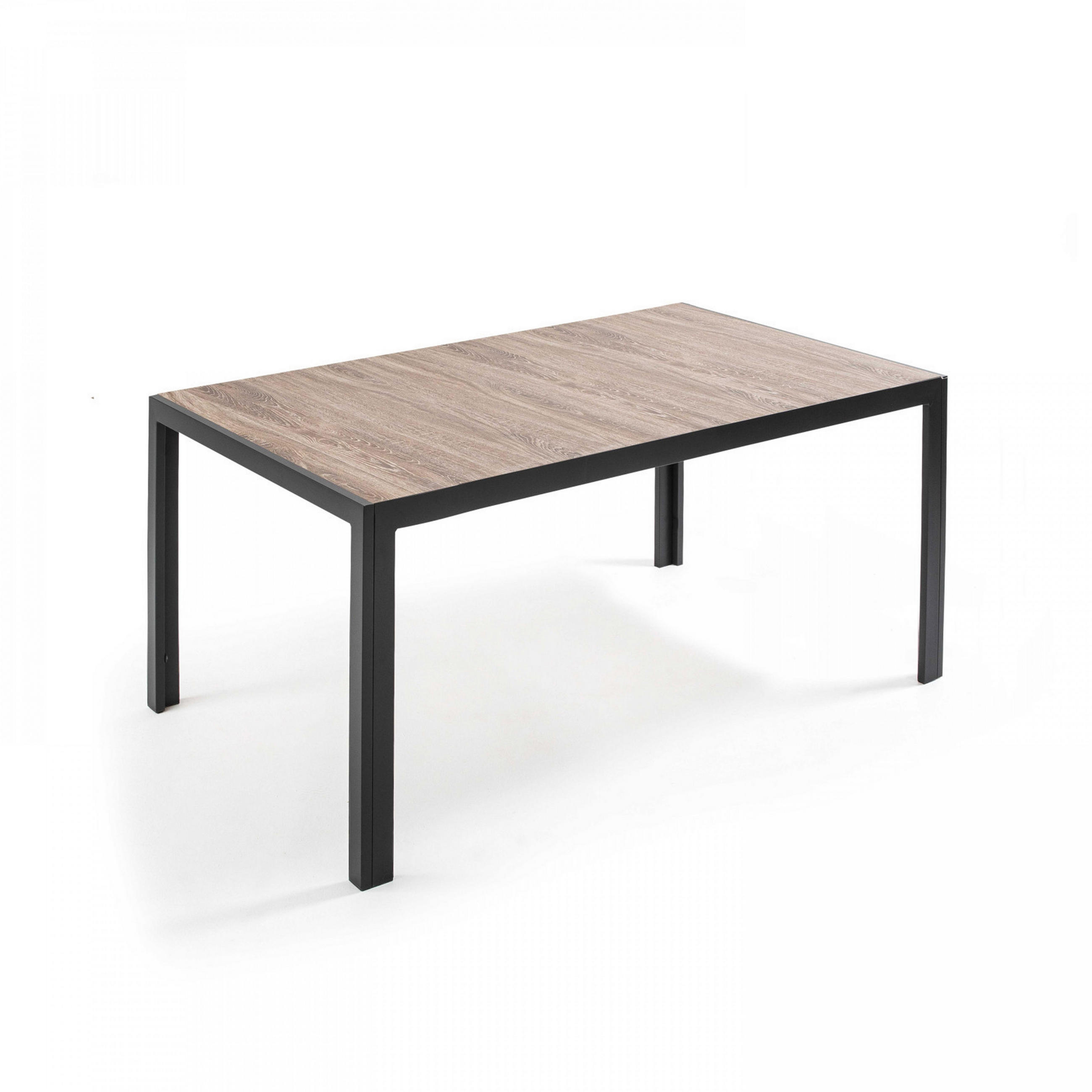GARTENTISCH ., Braun/Grau - Braun/Grau, Metall (146/100/75cm) - Oviala