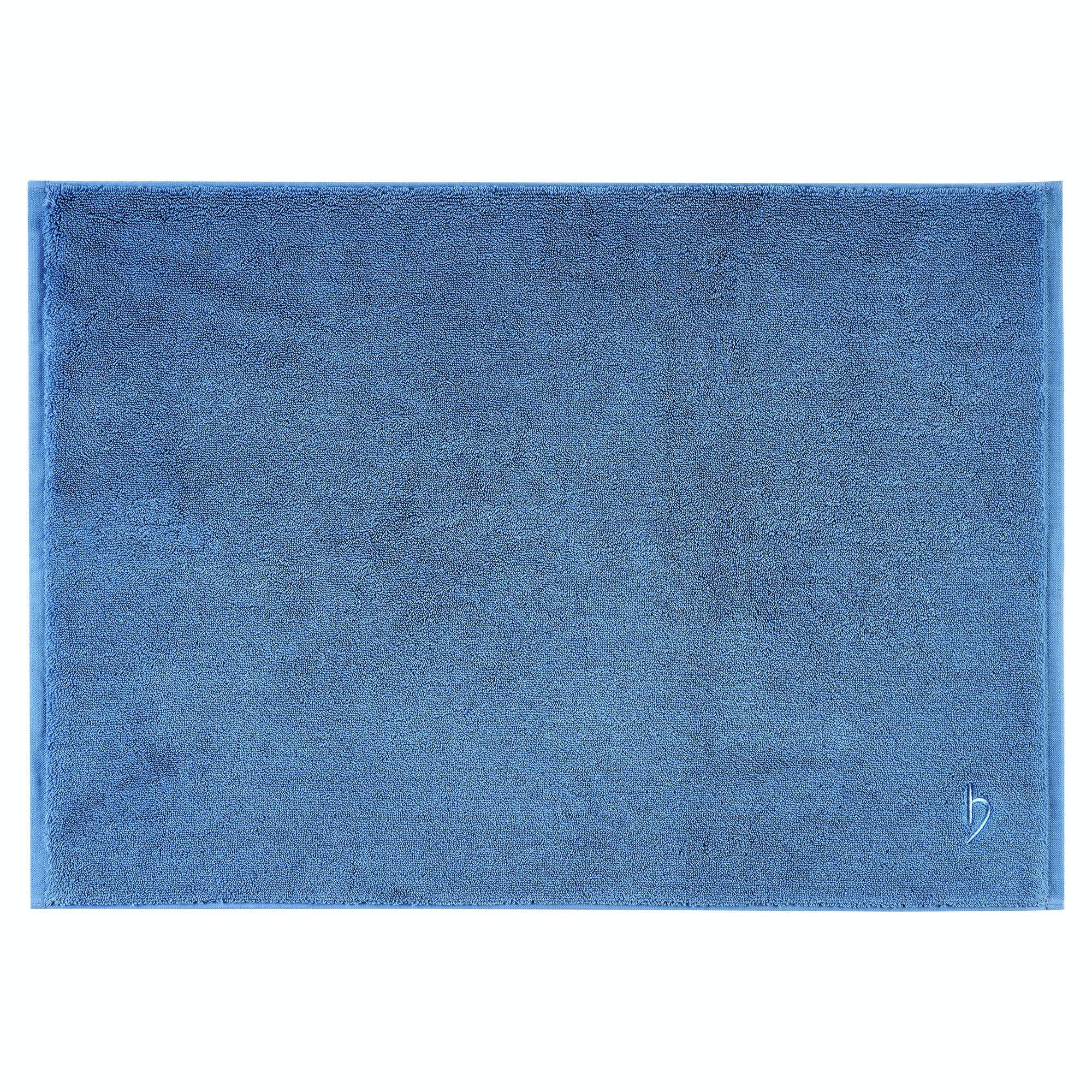BADVORLEGER Pura Blau - Blau, Textil (50/70cm) - Herzbach Home