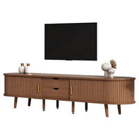 TV-LOWBOARD mit 2 Schubladen 175 x 40 x 42 cm Walnuss MDF - Braun, Holzwerkstoff (40/42/175cm) - Beauniv