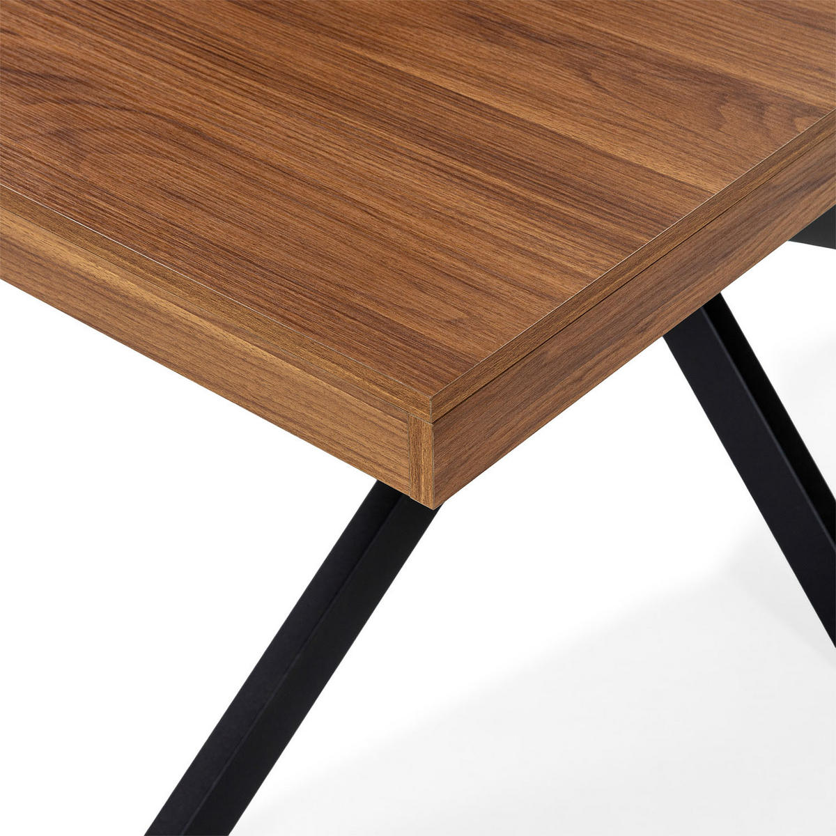MASA DE MASA Genova cu aspect de nuc comun, 140-180 cm - culoare nucă, compozit lemnos (80/140/75cm) - VS Venta-stock