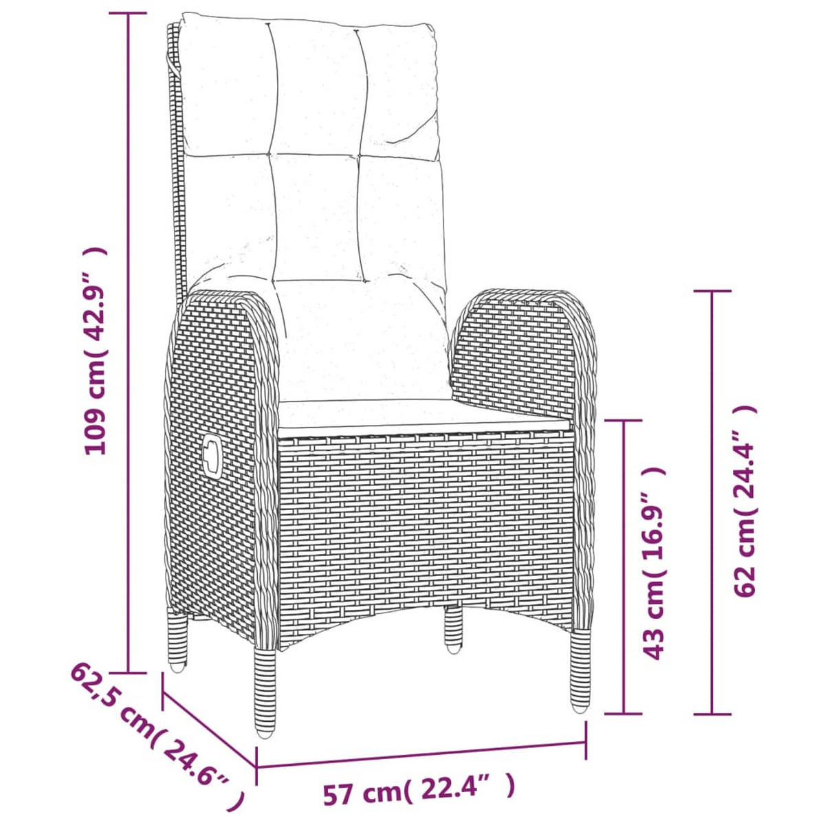 GARTEN-ESSGRUPPE 5-TLG. Mit Kissen Schwarz Und Grau Poly Rattan - Grau, Kunststoff - vidaXL