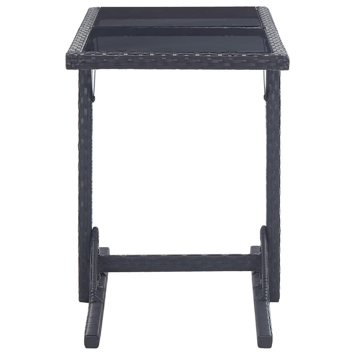 GARTENTISCH Tischulf 53/72/110 cm - Schwarz, Naturmaterialien (110/53/72cm) - ZMH