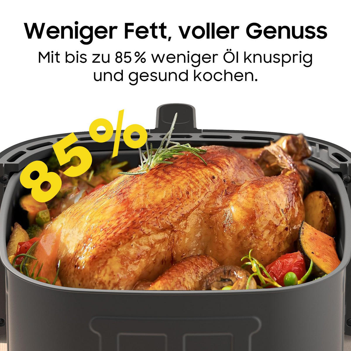 HEISSLUFTFRITTEUSE 9L - Schwarz, Metall (31/32/31cm) - Aimax
