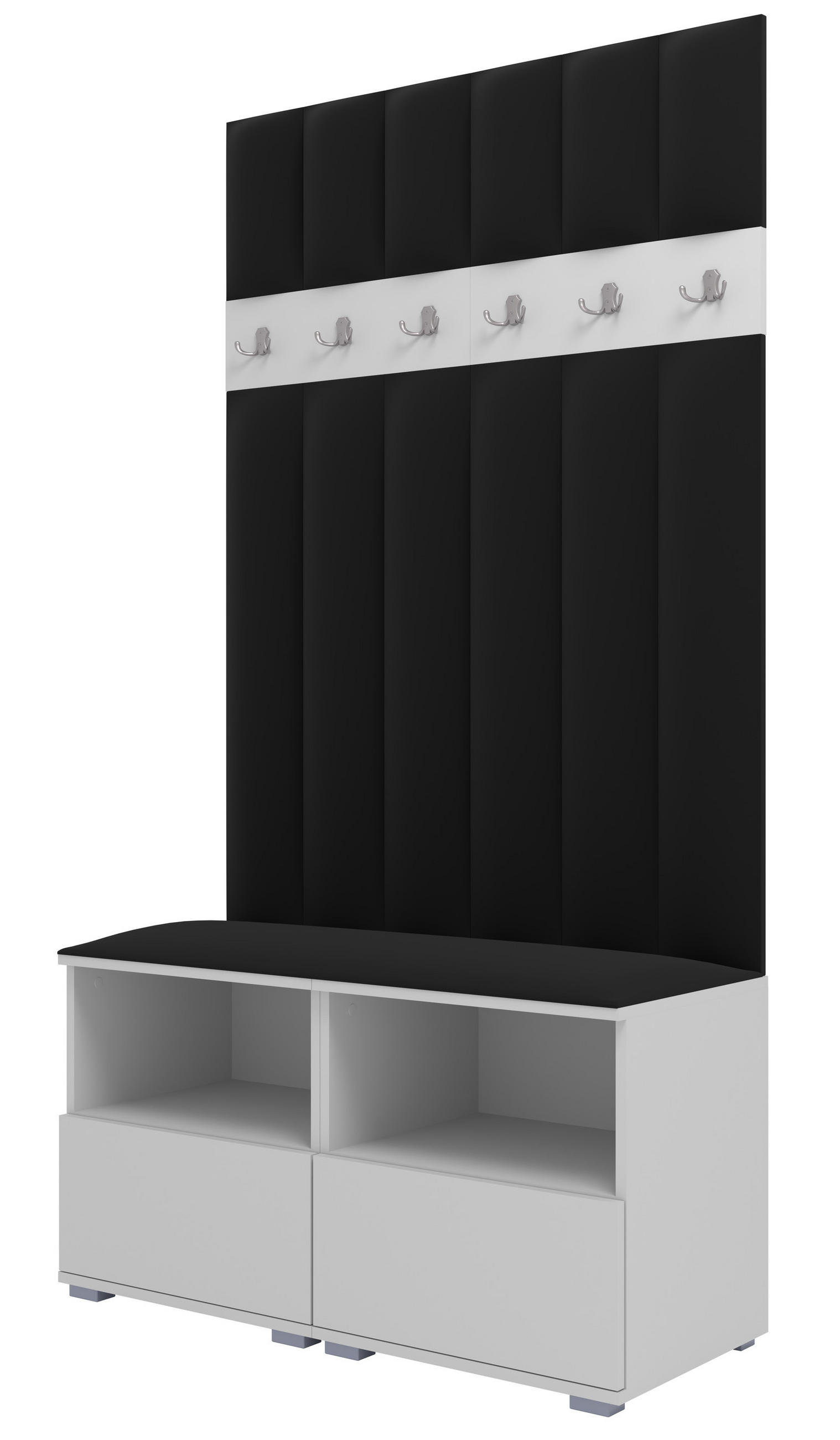 Ravio Gepolstert Weiß, Schwarz 100x187x40 cm