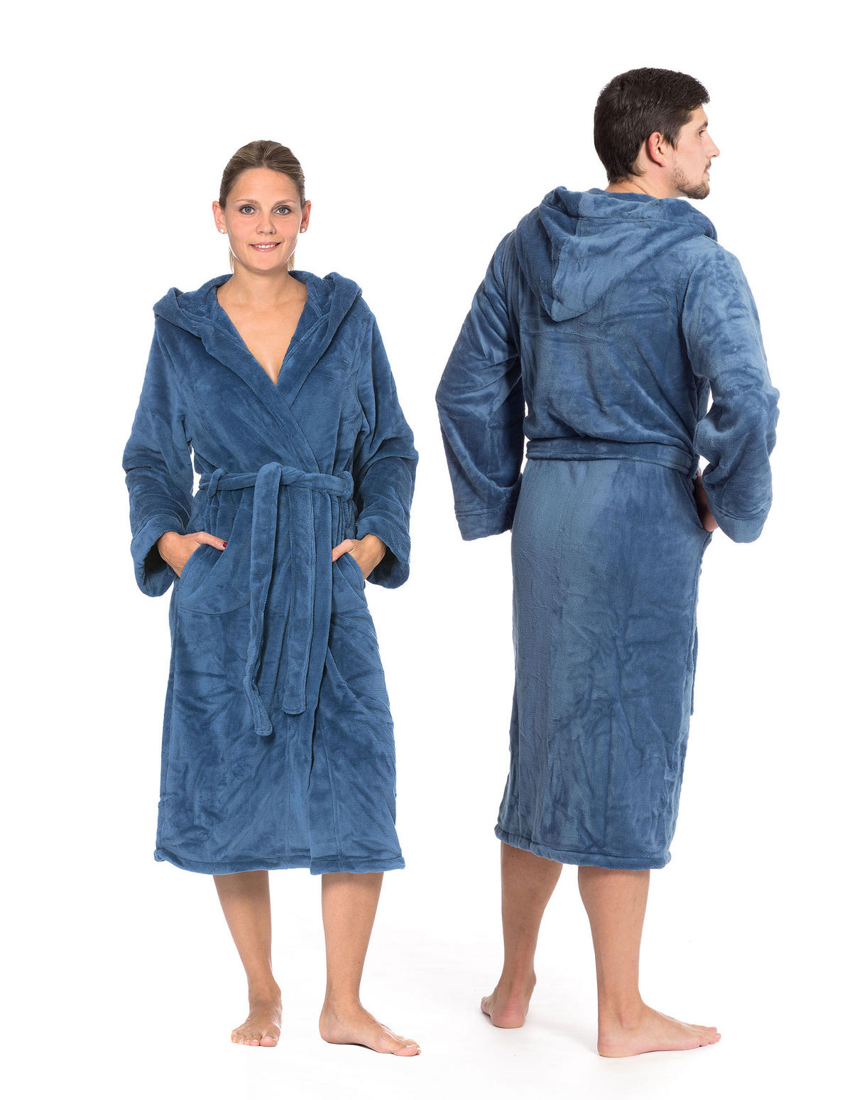 BADEMANTEL, XXL, 100% Polyester, Blau - Dunkelblau, Textil (XXLnull) - Zollner