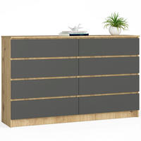 KOMODA Dub Artisan, grafitovo šedá 99/160/40 - dub artisan, kompozitné drevo (160/99/40cm) - RAUMHIRSCH FURNITURE