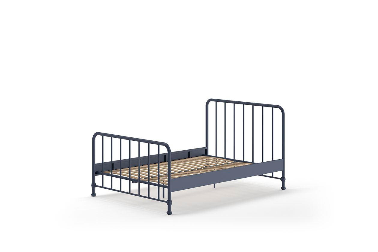METALLBETT Kay 147x110x207 aus Metall in Blau matt - Blau, Metall (140/200cm) - 58aufmkessel