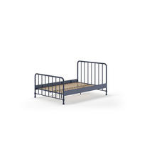 METALLBETT Kay 147x110x207 aus Metall in Blau matt - Blau, Metall (140/200cm) - 58aufmkessel