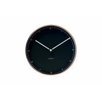 WANDUHR Design Schwarz 30/30 cm - Schwarz, Glas/Holzwerkstoff (30/30/5cm) - ONZENO