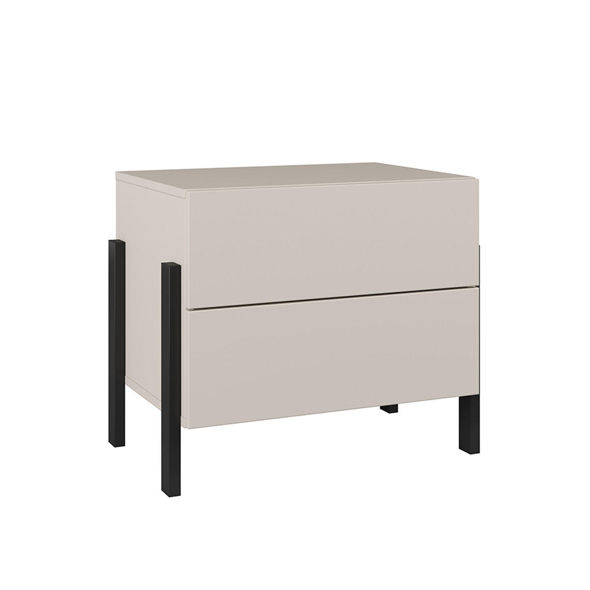 NOČNÍ STOLEK Bérénice Kašmír - béžová, kompozitní dřevo (59/58.5/40cm) - Petits-meubles