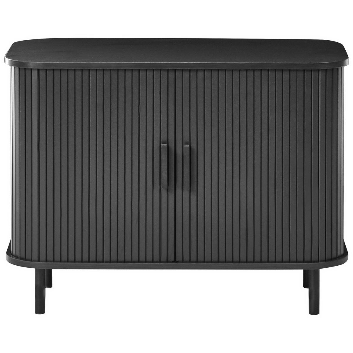 SCHRANK Schwarz Bradley - Schwarz, Holzwerkstoff (80/60/40cm) - Beliani