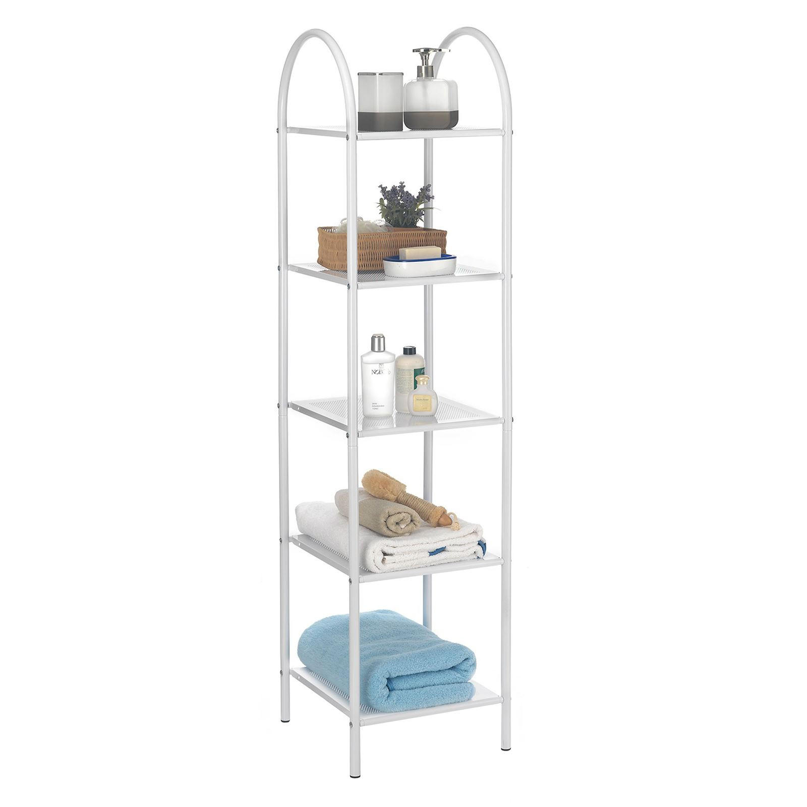 CARO-Möbel Badregal Weiß 34x143x37 cm