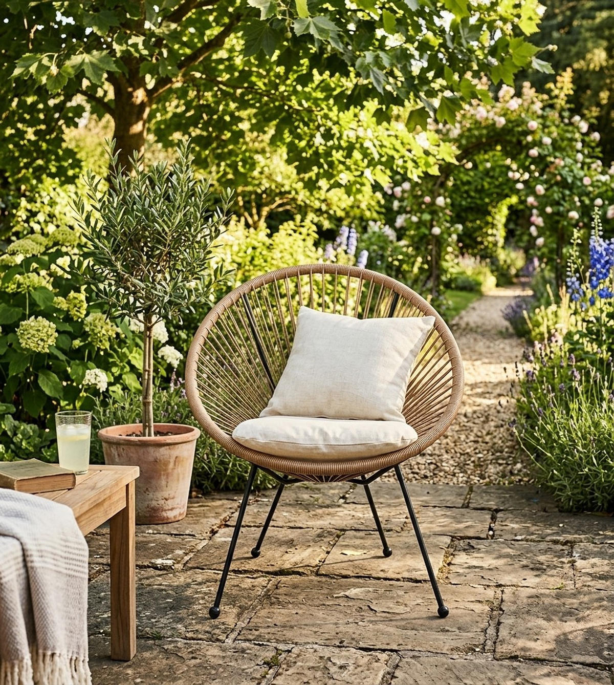 GARTENSTUHL - Braun, Metall (75/84/71cm) - A2A Home