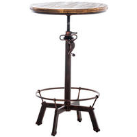 BARTISCH rund Holz bronze - Bronzefarben, Holz/Metall (59/84/59cm) - CLP