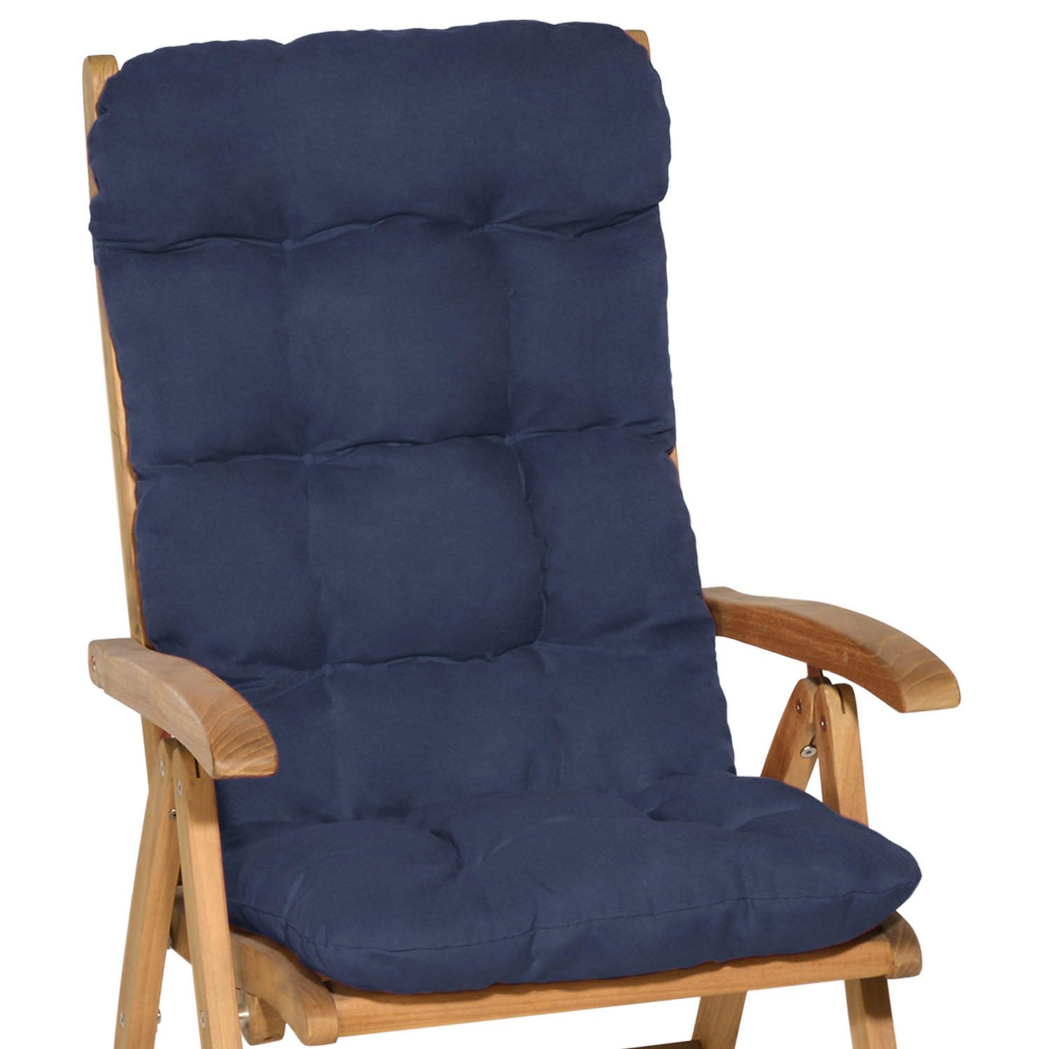 HOCHLEHNERAUFLAGE Flair HL 120/50/8cm Dunkelblau - Dunkelblau, Textil (50/8/120cm) - Beautissu 