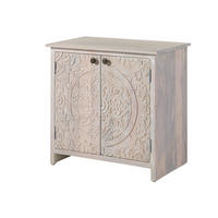 KOMMODE Mango 80x48x78 weiß geölt KASHMIR #108 - Weiß, Holz (80/78/48cm) - Massivmoebel24