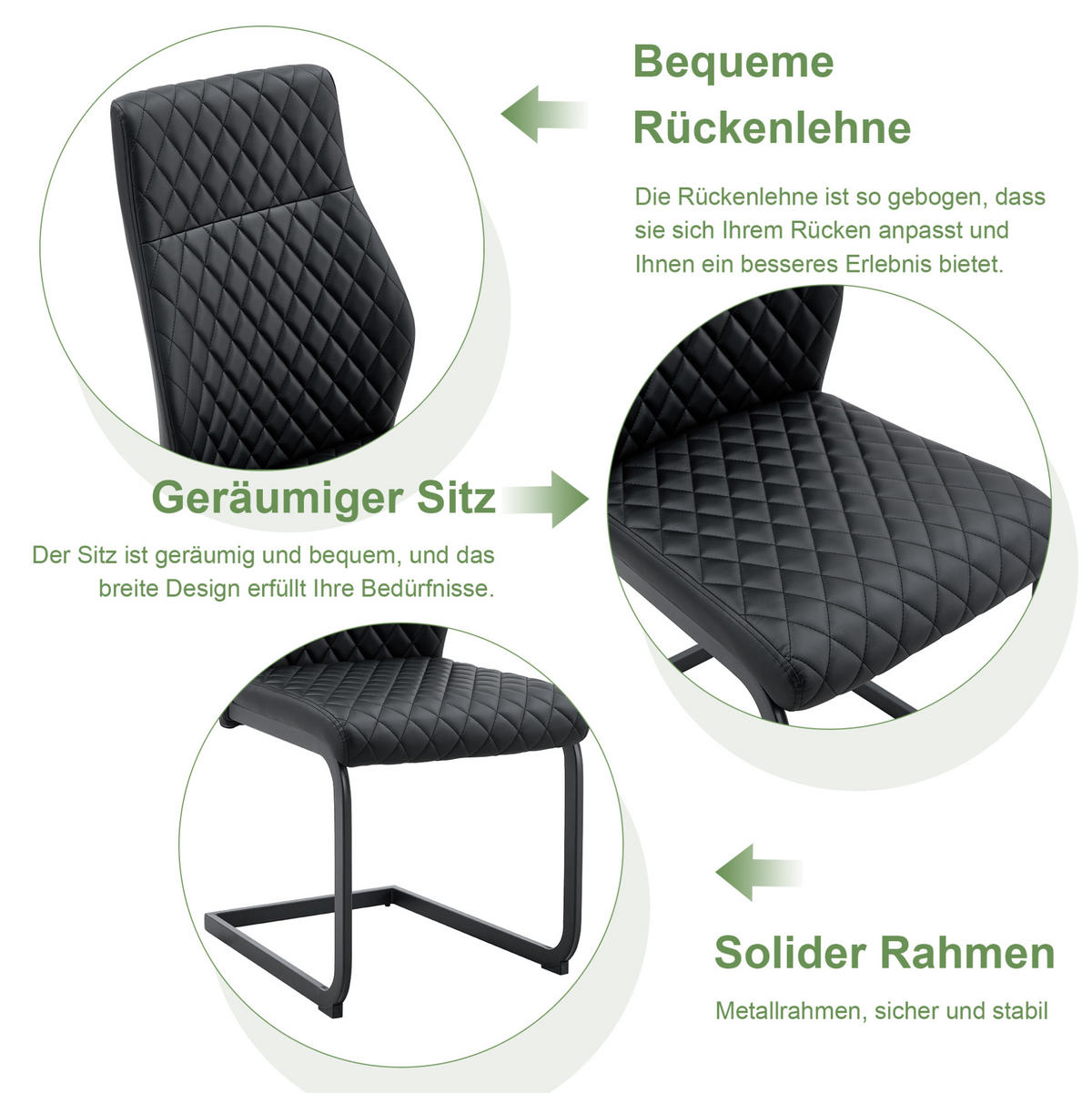 ESSTISCH-SET 3-tlg. rund 107 cm Schwarz/Walnussoptik - Schwarz, Metall (107/75/107cm) - Meubliv