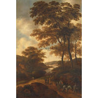 FOTOTAPETE bewaldete Landschaft 186 x 279 cm - Orange, Papier (186/279cm) - ESTAhome