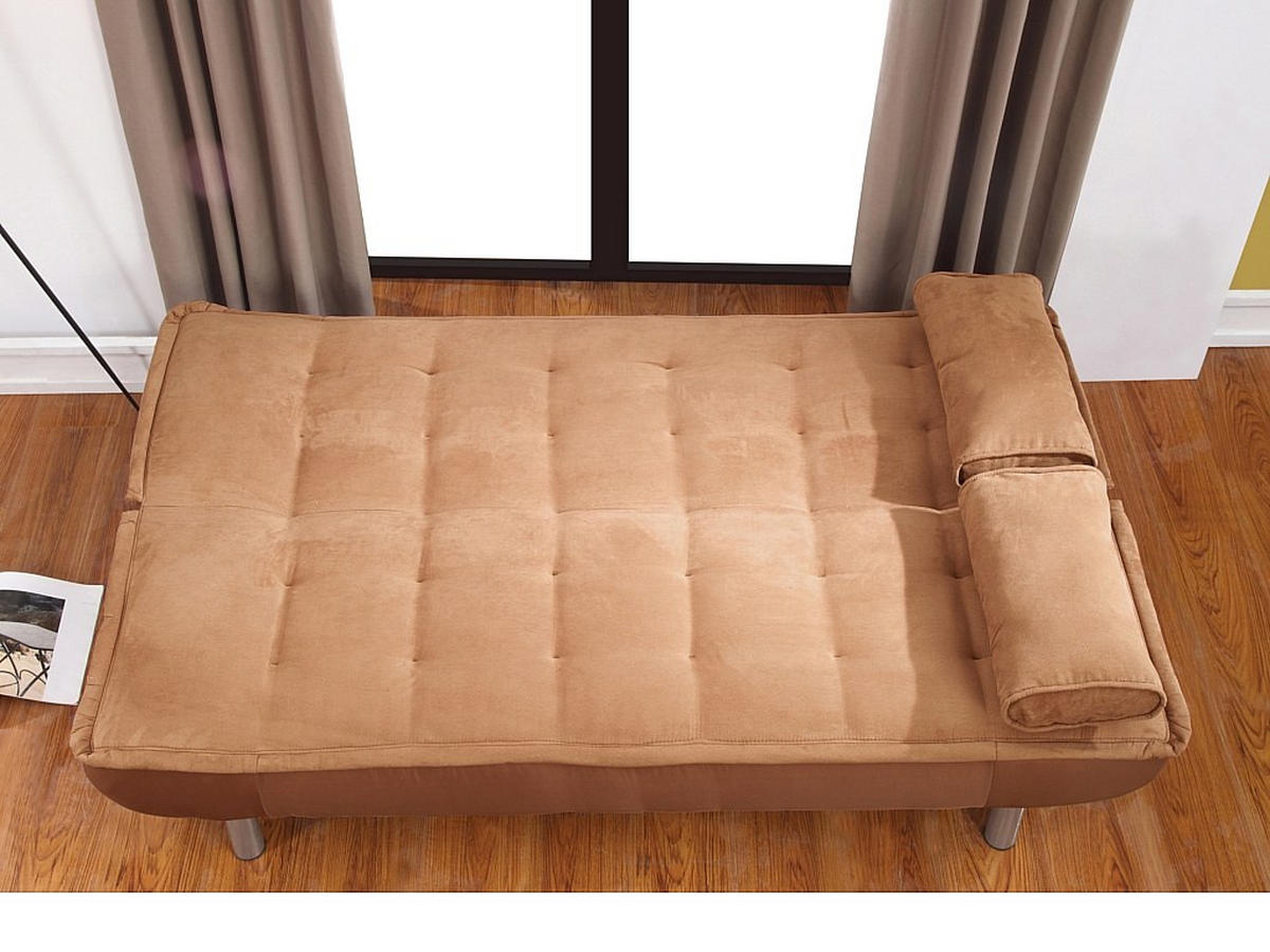 SCHLAFSOFA - 3 Personen - Stoff, Stoff - Braun - - Braun, Textil (190/89/96cm) - Vente-Unique