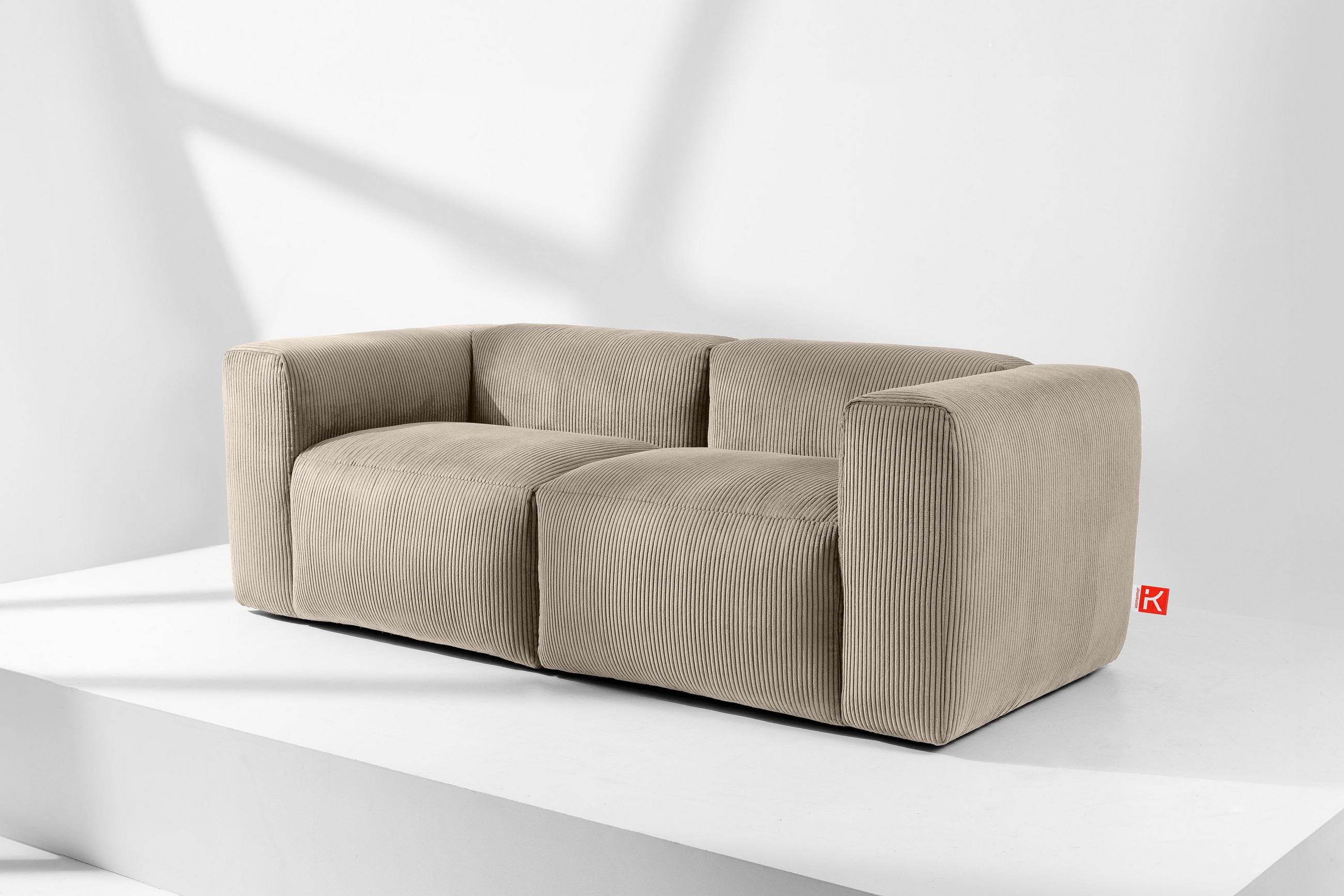 Thumbnail - Konsimo® 2-Sitzer-Modulsofa, Beige, Textil, einzeln stellbar,Freiform, 210x73x96 cm, Wohnzimmer, Sofas & Couches, Sofas,...