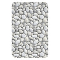 WC PŘEDLOŽKA Kameny - šedé - oválné 40x60 cm - světle šedá, textil/plast (40/1cm) - OnlyWow