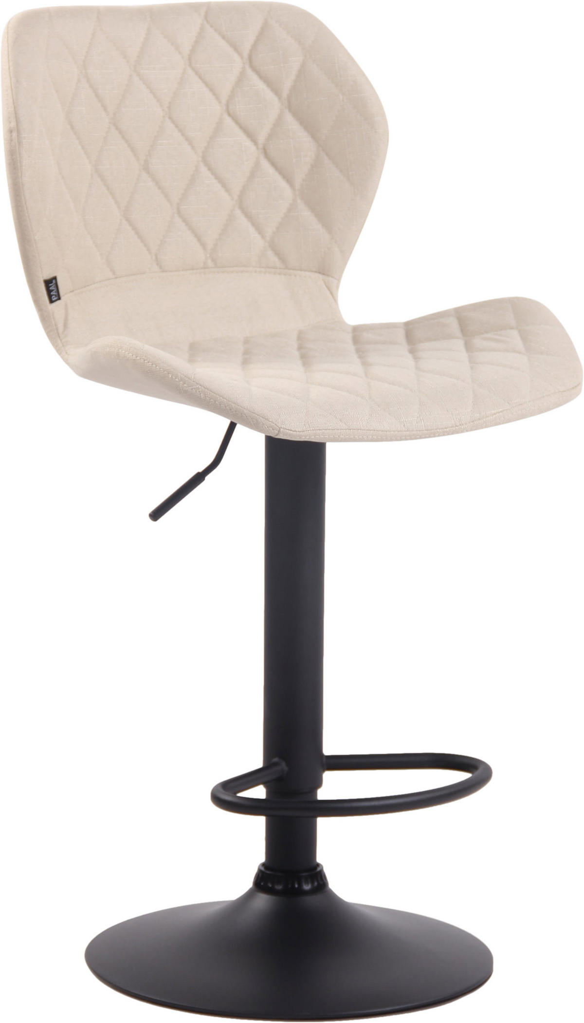 BARHOCKER Stoff creme - Creme/Schwarz, Textil/Metall (47/88/51cm) - CLP