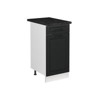SPÜLENUNTERSCHRANK R-Line, Anthrazit Landhaus/Weiß, 40 cm Arbeitsplatte Anthrazit - Anthrazit/Weiß, Holzwerkstoff (40/81.6/60cm) - Vicco