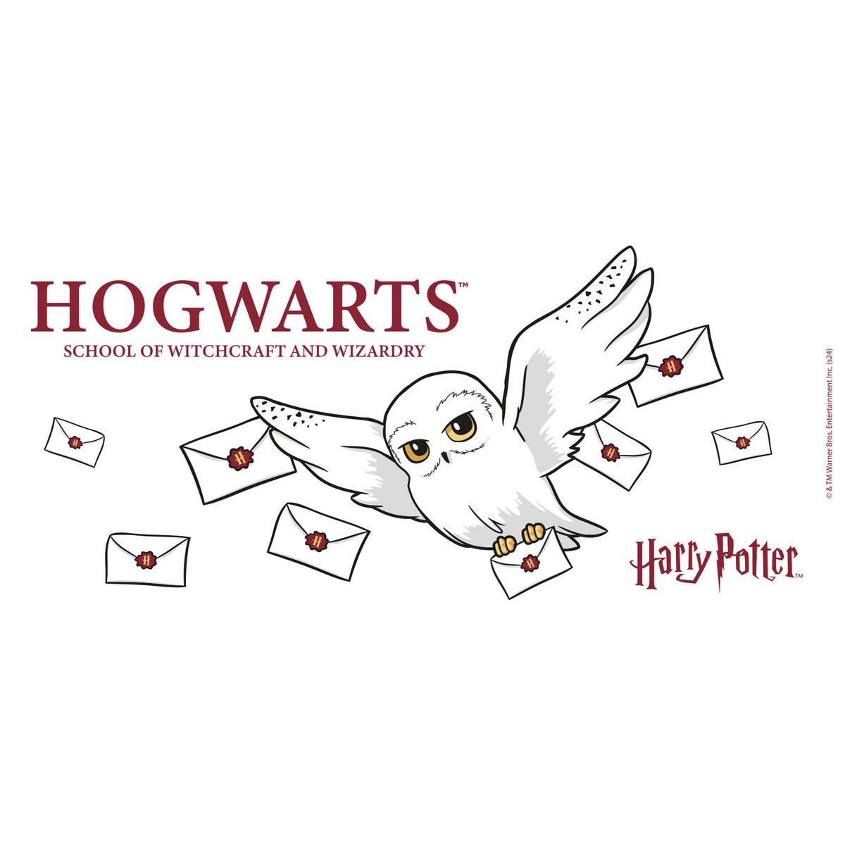 TRINKFLASCHE Harry Potter Hedwig Hogwarts Silber 500 ml - Grau, Metall (0.5L) - United Labels