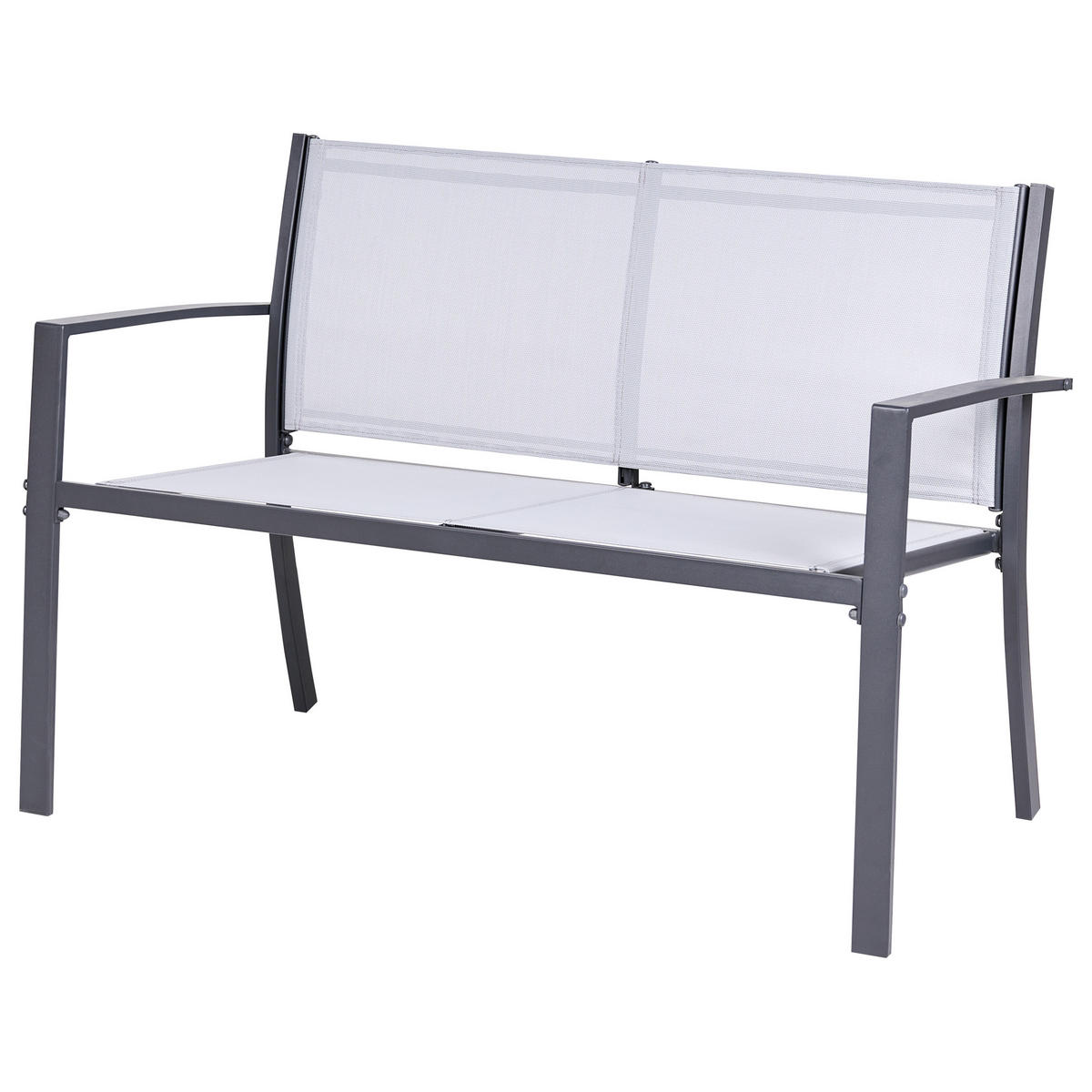 LOUNGE-SET mit Tisch 4-Sitzer TAVOLETO Grau Metall - Grau, Metall - Beliani