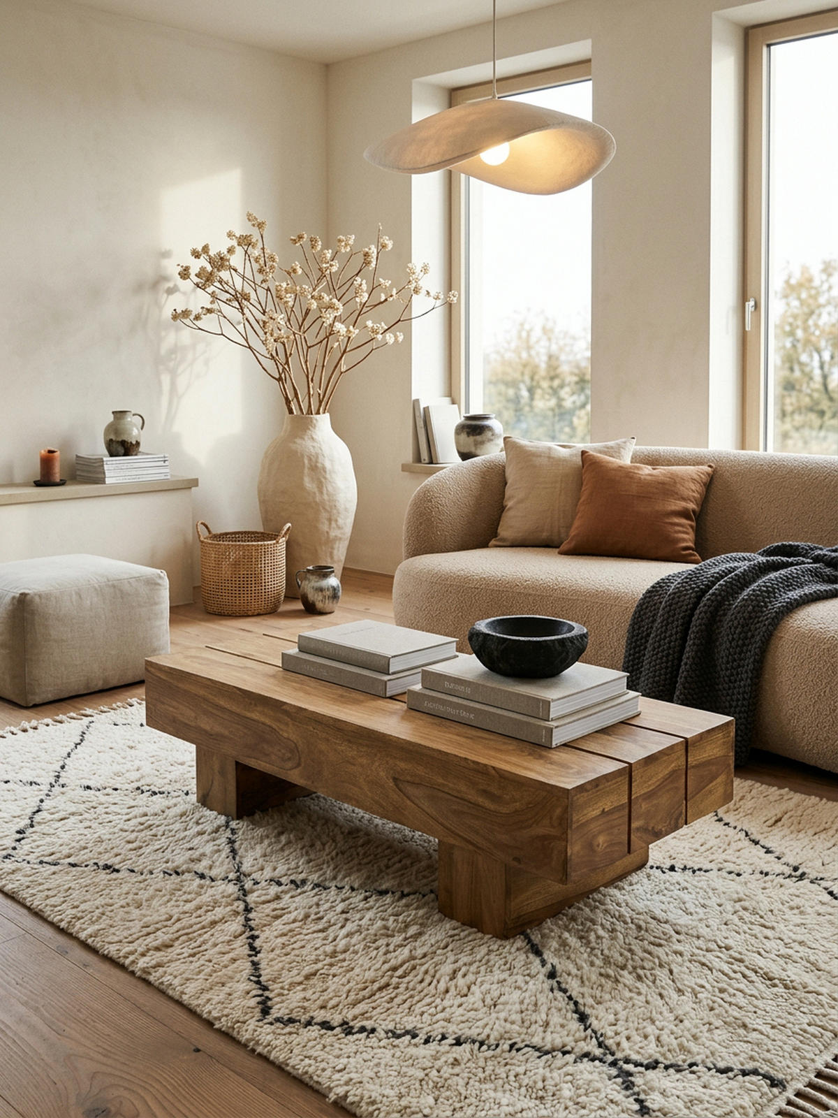 COUCHTISCH aus Massivholz, handgefertigt, pflegeleicht, aus Akazienholz und Edelholz, Beige 120x45x30 cm - Beige, Holz (45/120/30cm) - KADIMA DESIGN