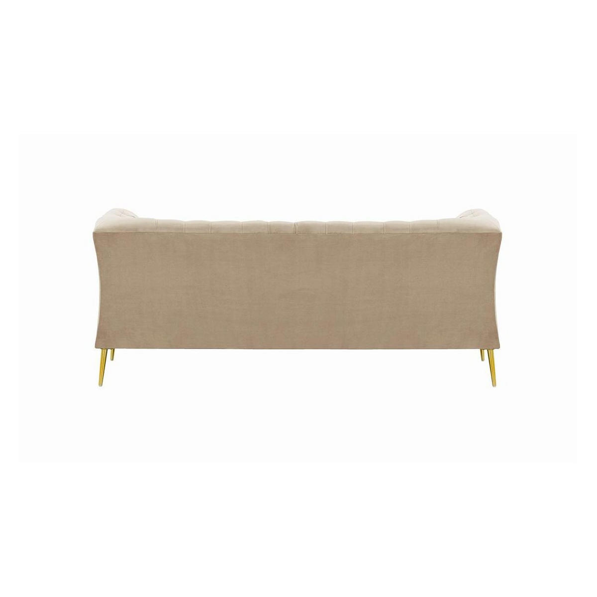 ZWEISITZER-SOFA Chesterfield Modern-Velluto 2 - Creme, Holz/Textil (183/74/80cm)